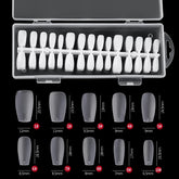 300PCS No Crease Long Coffin Ballerina False Nail Art Tips ABS Full Cover Water Drop Artificial Fake Nails Tips Manicure Tools